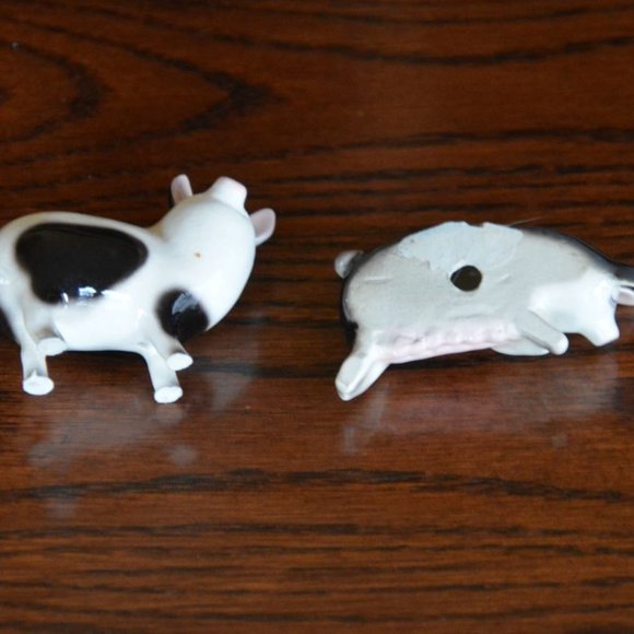 Black and White ceramic pigs Set of 2 - Picture 7 of 8
